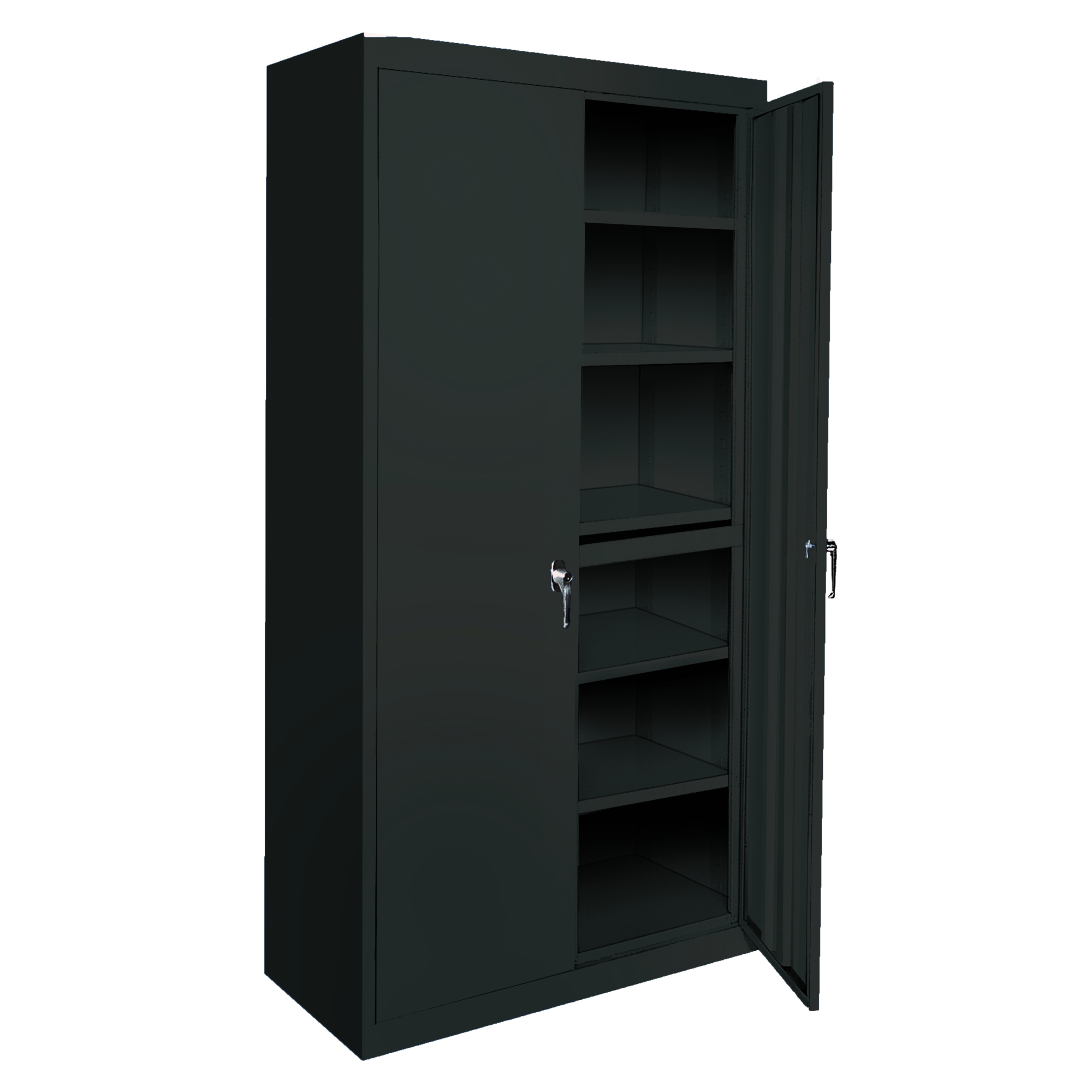 Steel Cabinets USA Storage Cabinet — 24in. x 18in. x 72in., 5 Adjustable Shelves, Reinforced Body, Charcoal, Model# AAH-24RB-5-C